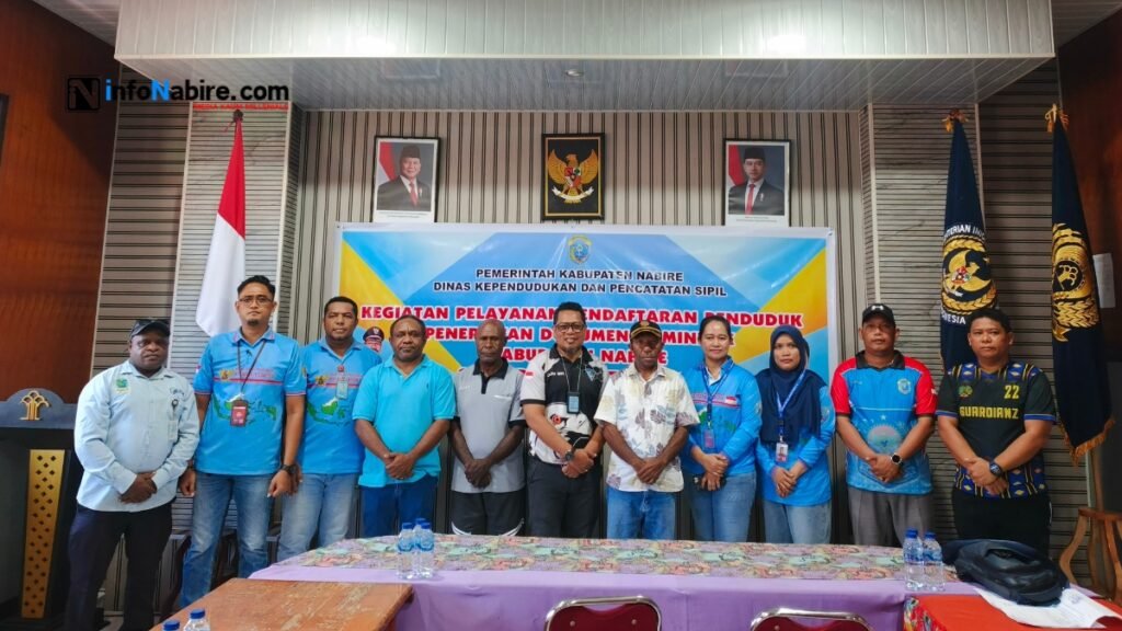 Foto bersama PLT Kadis Dukcapil Papua Tengah, Dukcapil Nabire, dan Lapas Nabire
