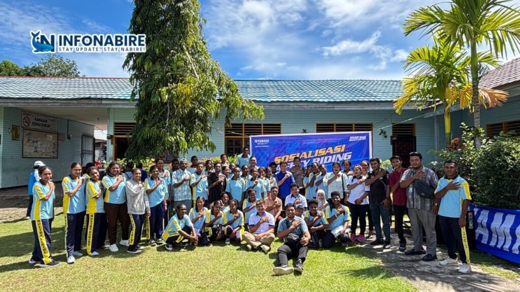 Yamaha Nabire Gandeng Polisi Gelar Safety Riding di SMK Petra