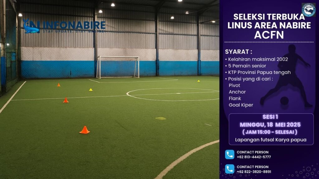 ACFN gelar seleksi terbuka futsal Nabire