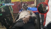 Bripda Musa Fidel Castro Korano terluka akibat terkena anak panah saat pengamanan pemalangan jalan di Dogiyai