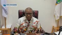 Wakil Ketua I DPR Papua Tengah, Diben Elaby, saat memberikan pernyataan di ruang kerjanya, Rabu (28/05/2025)