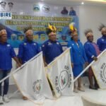 Foto bersama Fience Mofu dan pengurus KAPP enam kabupaten usai pelantikan di Nabire