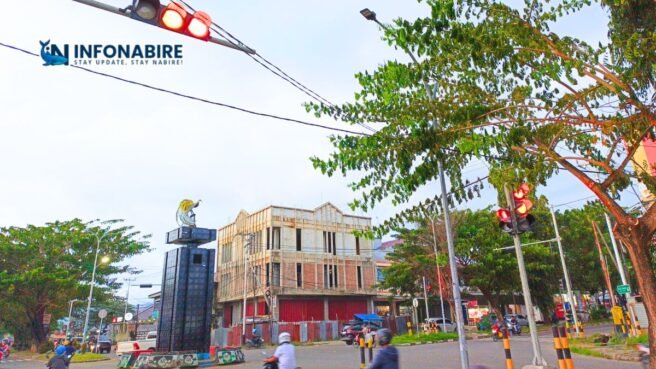 Langit mendung di atas Distrik Nabire, 30 Mei 2025
