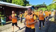Anggota Polres Nabire saat mengikuti kesamaptaan jasmani 2025