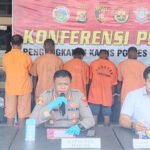Press release Polres Nabire ungkap 5 kasus menonjol, termasuk kasus kekerasan seksual anak.