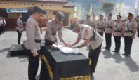 Kapolres Puncak Jaya AKBP Achmad Fauzan pimpin pengukuhan pejabat utama Polres