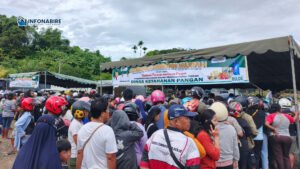 ‎Gerakan Pangan Murah Digelar di Polres Nabire, Sambut HUT Bhayangkara ke-79