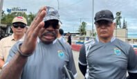 Bupati Nabire Mesak Magai saat memberikan keterangan tentang TPP ASN Nabire usai CFD di Jalan Pepera