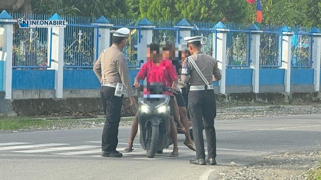 Sat Lantas Polres Nabire Gelar Gatur di Kawasan Tertib Lalu Lintas