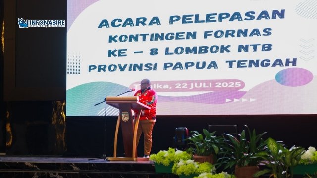 Gubernur Papua Tengah Lepas 370 Kontingen Fornas VIII ke NTB