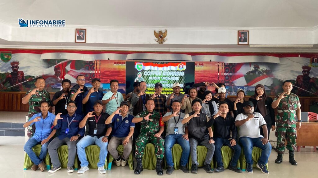 Kodim 1705/Nabire Gelar Coffee Morning Bersama Insan Pers Bahas TMMD ke-125