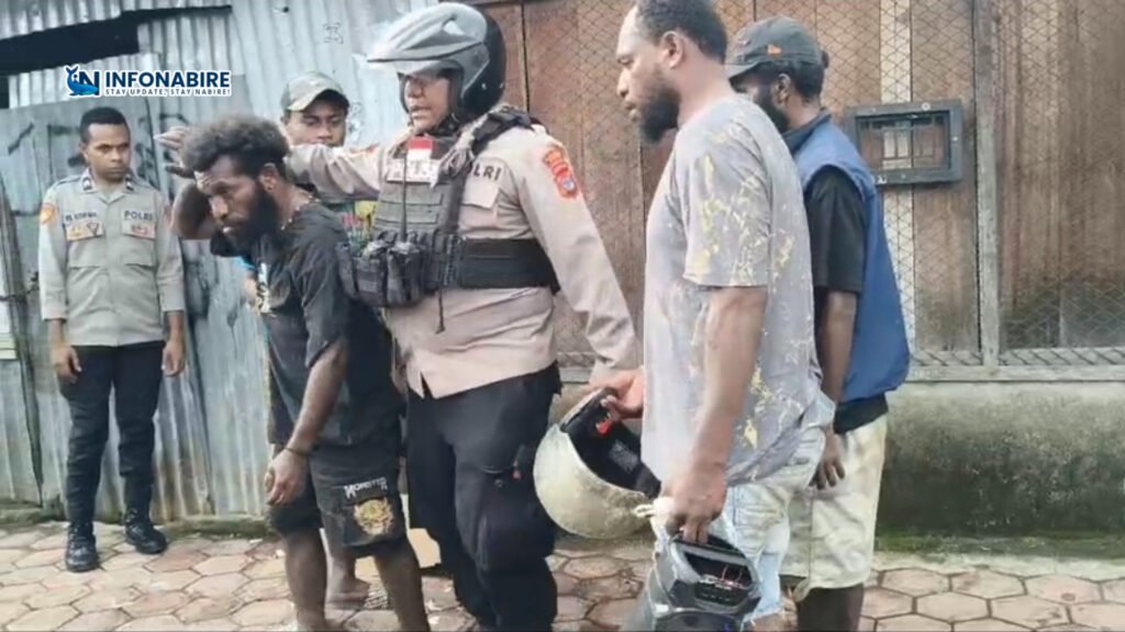Personel Polres Nabire Amankan Pemuda Mabuk di Sriwini
