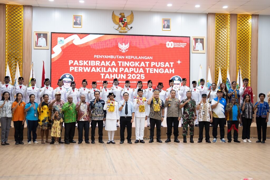 Pemerintah Papua Tengah Sambut Paskibraka Putra-Putri Terbaik Usai Tugas di Istana Negara