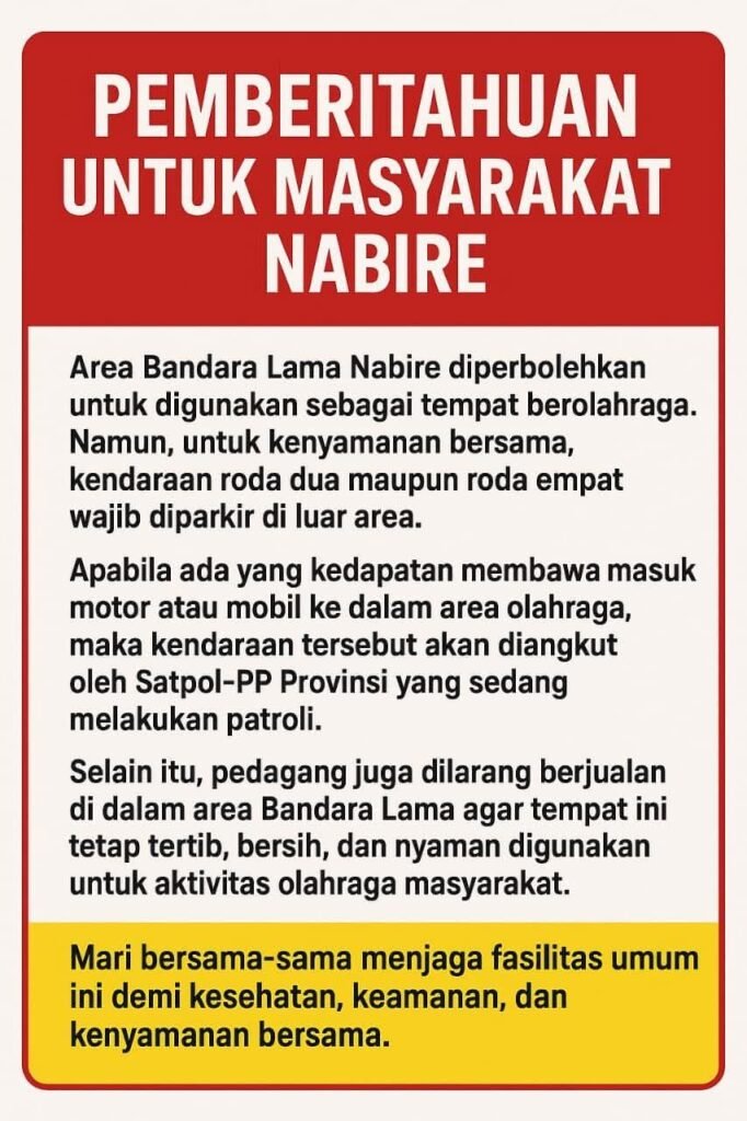 Ini Larangan di Bandara Lama Nabire yang Bikin Heboh