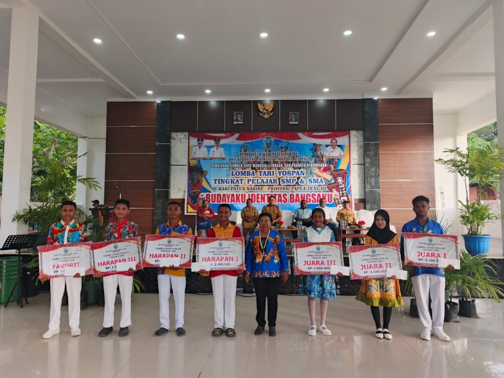 Ini Daftar Juara Lomba Tari Yospan Pelajar Se-Kabupaten Nabire