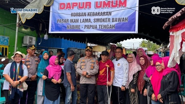 Polres Nabire Bawa Uluran Tangan untuk Korban Kebakaran, Kapolres: 30 Personel Siap Turun Bersihkan Puing