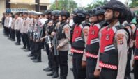 Polres Nabire Gelar Apel Kesiapan Pengamanan Kedatangan Sejumlah Menteri