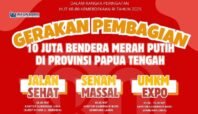 Pemprov Papua Tengah Gelar 10 Juta Bendera Merah Putih dan Hiburan Rakyat untuk Peringati HUT ke-80 RI