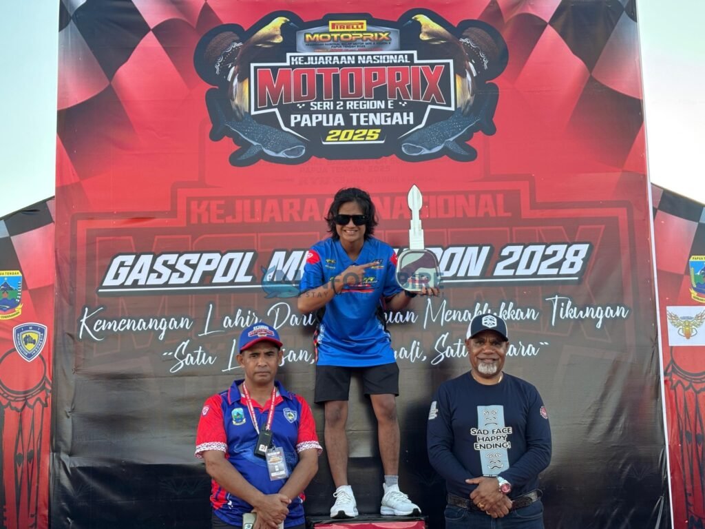 Rendy Nainggolan Sabet Juara Umum Lokal Papua Tengah di Kejurnas Motoprix Seri 2
