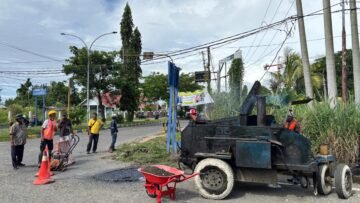 Respon Cepat Atasi Jalan Berlubang di Dalam Kota Nabire