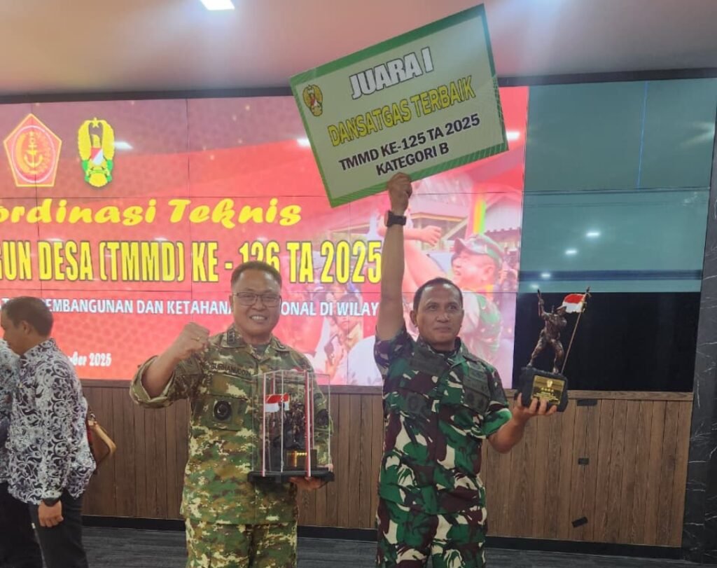 Kodim 1705/Nabire Juara 1 Dansatgas Terbaik TMMD ke-125