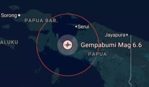 Gempa 6,6 SR Guncang Nabire Papua Tengah Dini Hari