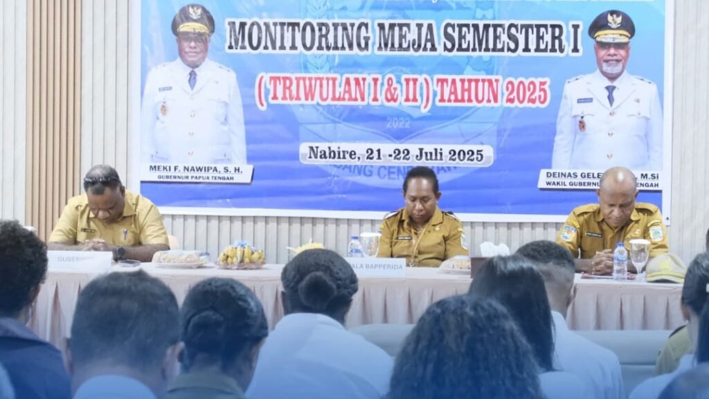 Pemprov Papua Tengah Gelar Monitoring Meja Semester I 2025 di Nabire
