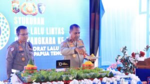 HUT Lalu Lintas Bhayangkara ke-70, Ditlantas Polda Papua Tengah Gelar Syukuran