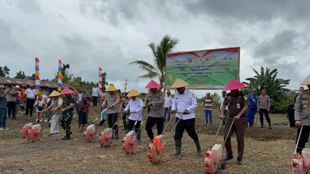 Polda Papua Tengah Gelar Penanaman Jagung Serentak Dukung Ketahanan Pangan Nasional