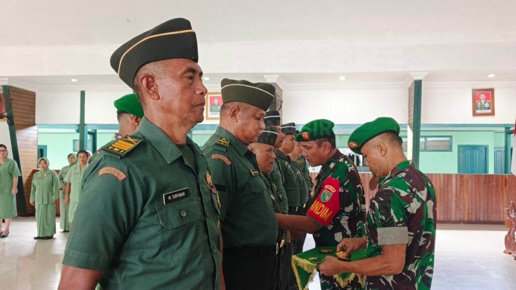 Kodim 1705/Nabire Gelar Upacara Kenaikan Pangkat