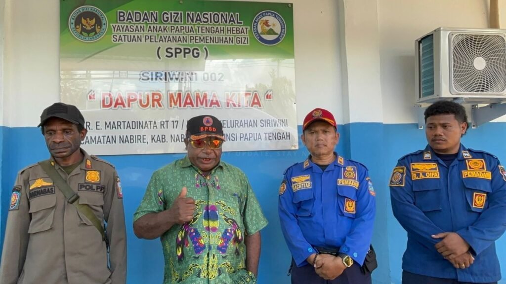 SPPG Dapur Mama Kita Yayasan Anak Papua Tengah Hebat di Siriwini Jadi Lokasi Pertama Sosialisasi Kebencanaan