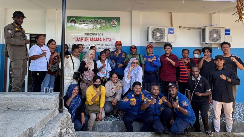 SPPG Dapur Mama Kita Yayasan Anak Papua Tengah Hebat di Siriwini Jadi Lokasi Pertama Sosialisasi Kebencanaan