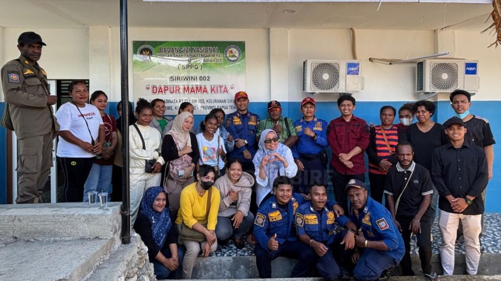 SPPG Dapur Mama Kita Yayasan Anak Papua Tengah Hebat di Siriwini Jadi Lokasi Pertama Sosialisasi Kebencanaan