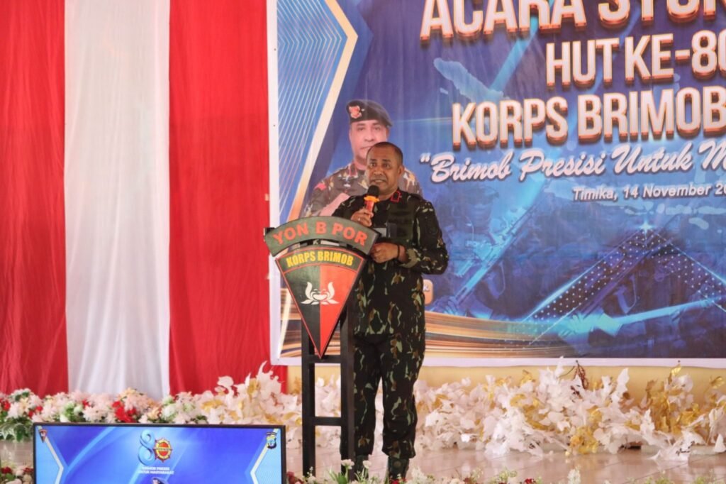 Pesan Penting Kapolda Papua Tengah di Momen Syukuran HUT Ke-80 Korps Brimob Polri