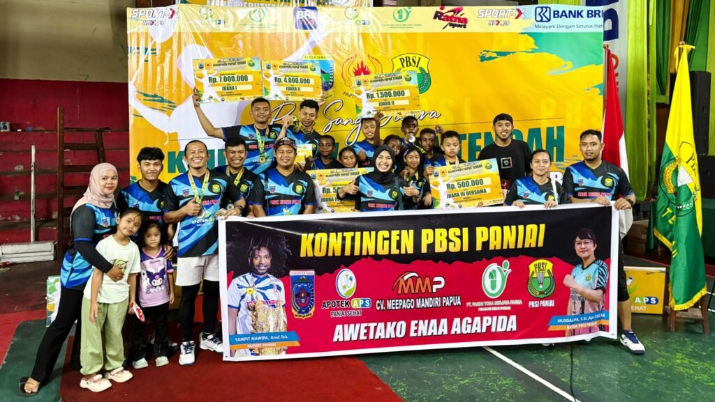 Kontingen PBSI Paniai Raih Hasil Membanggakan di Kejurprov Papua Tengah 2025