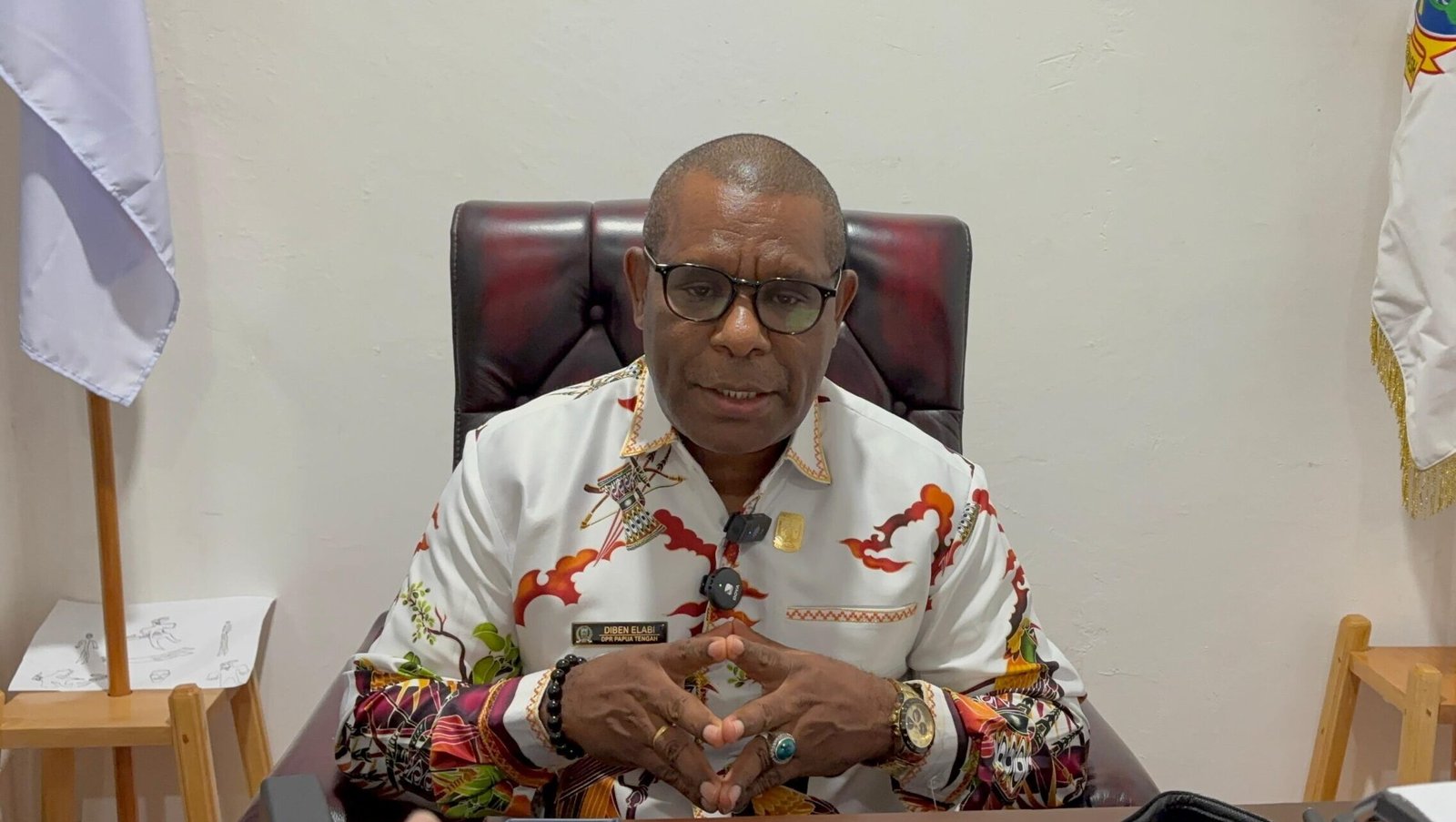 Wakil Ketua I DPRP Papua Tengah Diben Elaby Dukung Pernyataan Kapolda, Ajak Masyarakat Hentikan Kekerasan