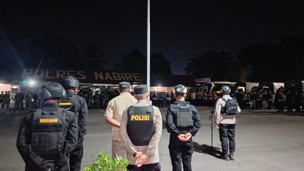 Polres Nabire Gelar Apel Gabungan Jelang 1 Desember, Anggota Diminta Fokus Jaga Kamtibmas