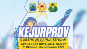 Babak 8 Besar Junior Kejurprov PBSI Papua Tengah 2025 Berlangsung Sengit, Kelas Dewasa Siap Tanding Malam Ini