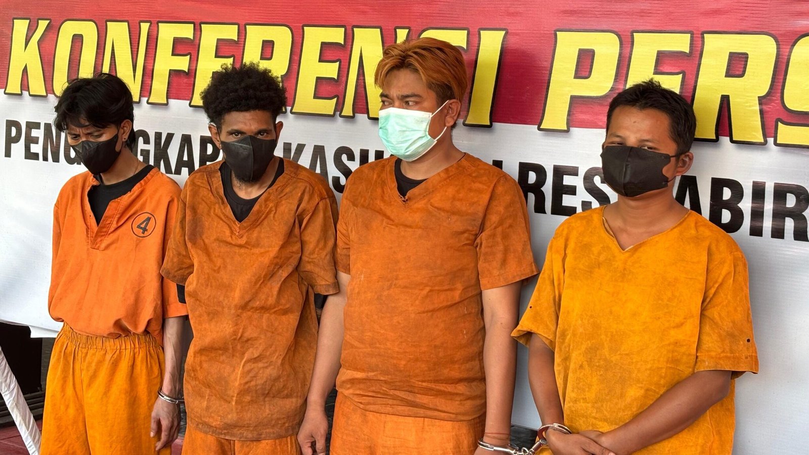 Empat Pelaku Sindikat Curanmor Dihadirkan Polres Nabire, Ini Peran Masing-masing
