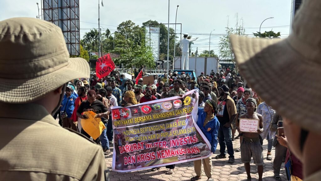 FRP, Mahasiswa dan Pelajar Duduki Kantor DPRP Papua Tengah Saat Peringati Hari HAM
