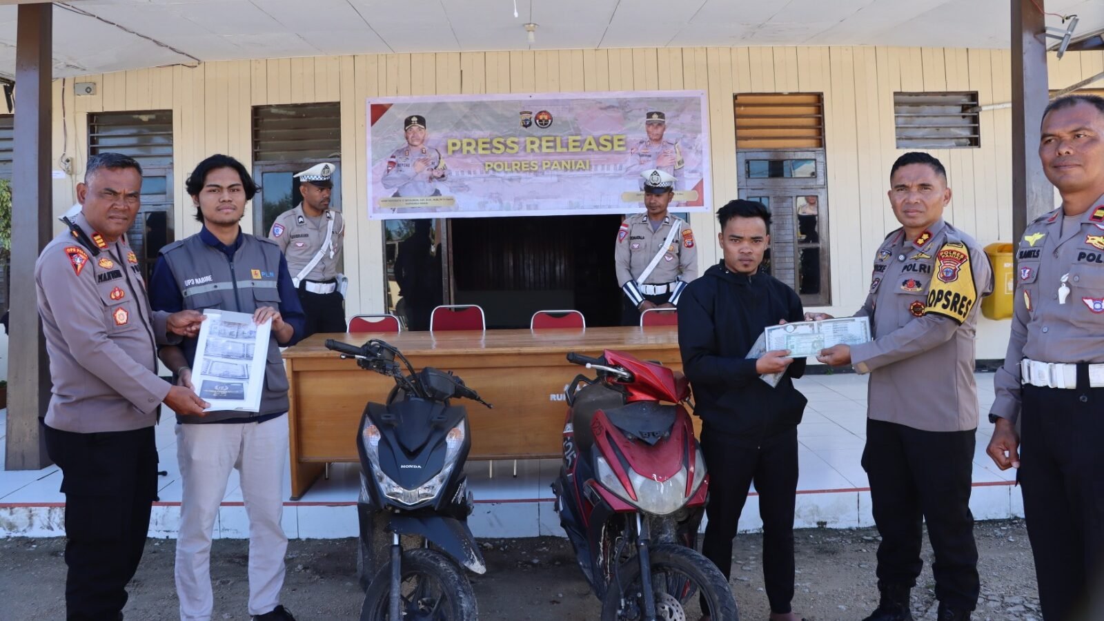 Operasi Zebra Noken Polres Paniai, Dua Motor Dikembalikan