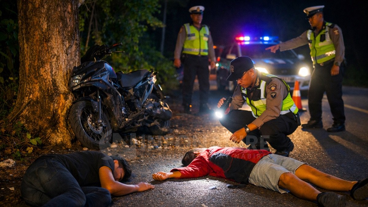 Pemotor Alami Kecelakaan di Jalan Poros Samabusa–Sanoba Atas, Nabire