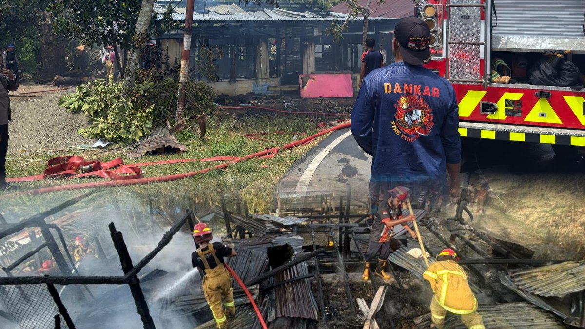 Dua Rumah di Nabire Terbakar dalam Sehari, Damkar Pemprov Papua Tengah Bergerak Cepat Padamkan Api