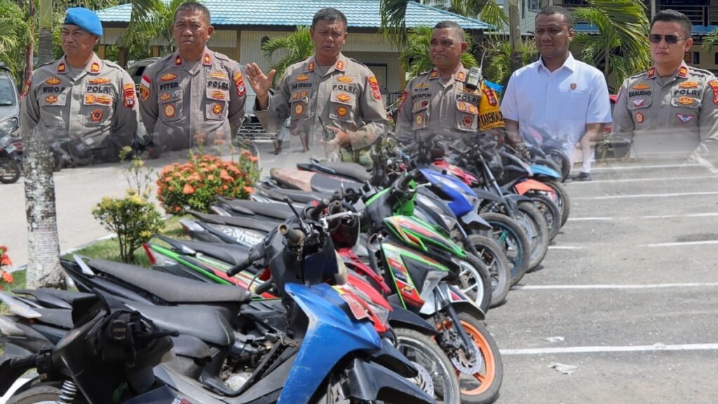Polres Nabire Gelar 51 Kendaraan Temuan, Kapolres Ajak Warga Cek dan Ambil Tanpa Dipungut Biaya