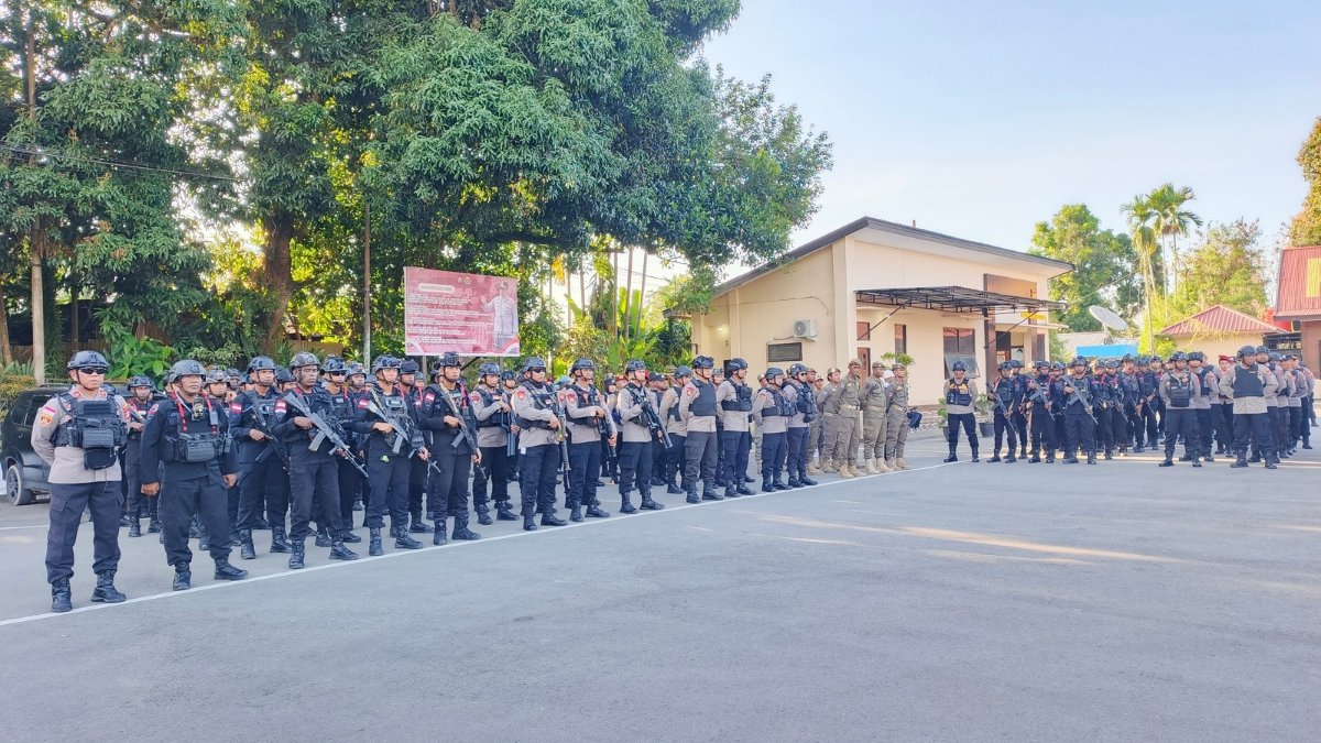 Polres Nabire Gelar Apel Kesiapan Pengamanan Hari HAM