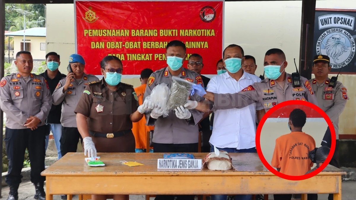 Bawa 30 Paket Ganja, Pemuda 21 Tahun di Nabire Ditangkap, Sempat Gigit Polisi