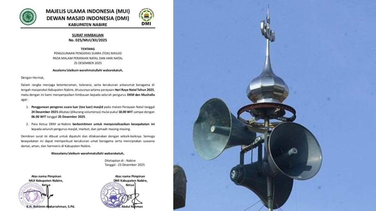 Jaga Toleransi, MUI dan DMI Nabire Imbau Penggunaan TOA Masjid saat Malam dan Hari Natal