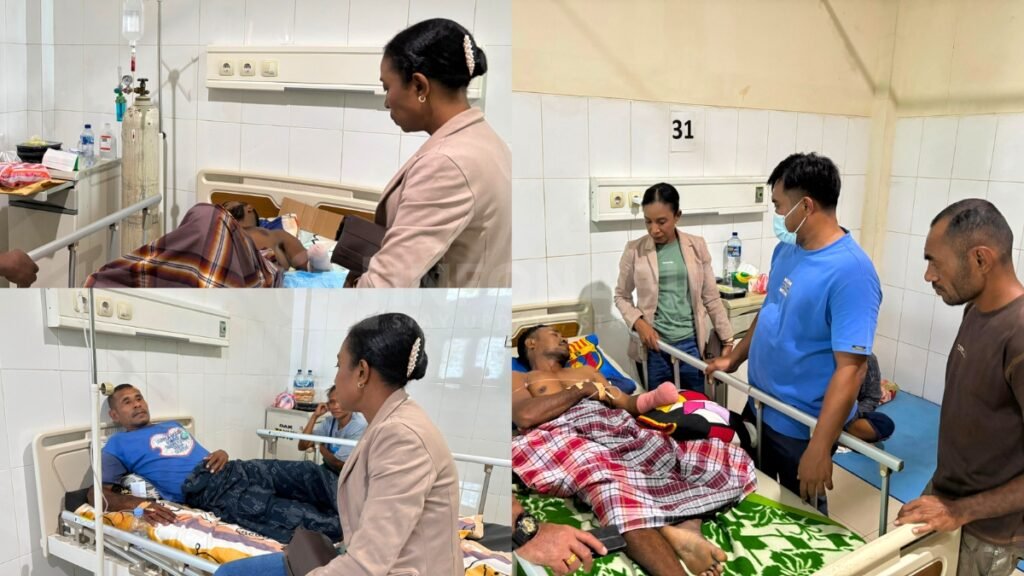 Anggota DPRK Nabire Priskila Dina Misiro Jenguk Korban Pertikaian Antar Warga di Kimi