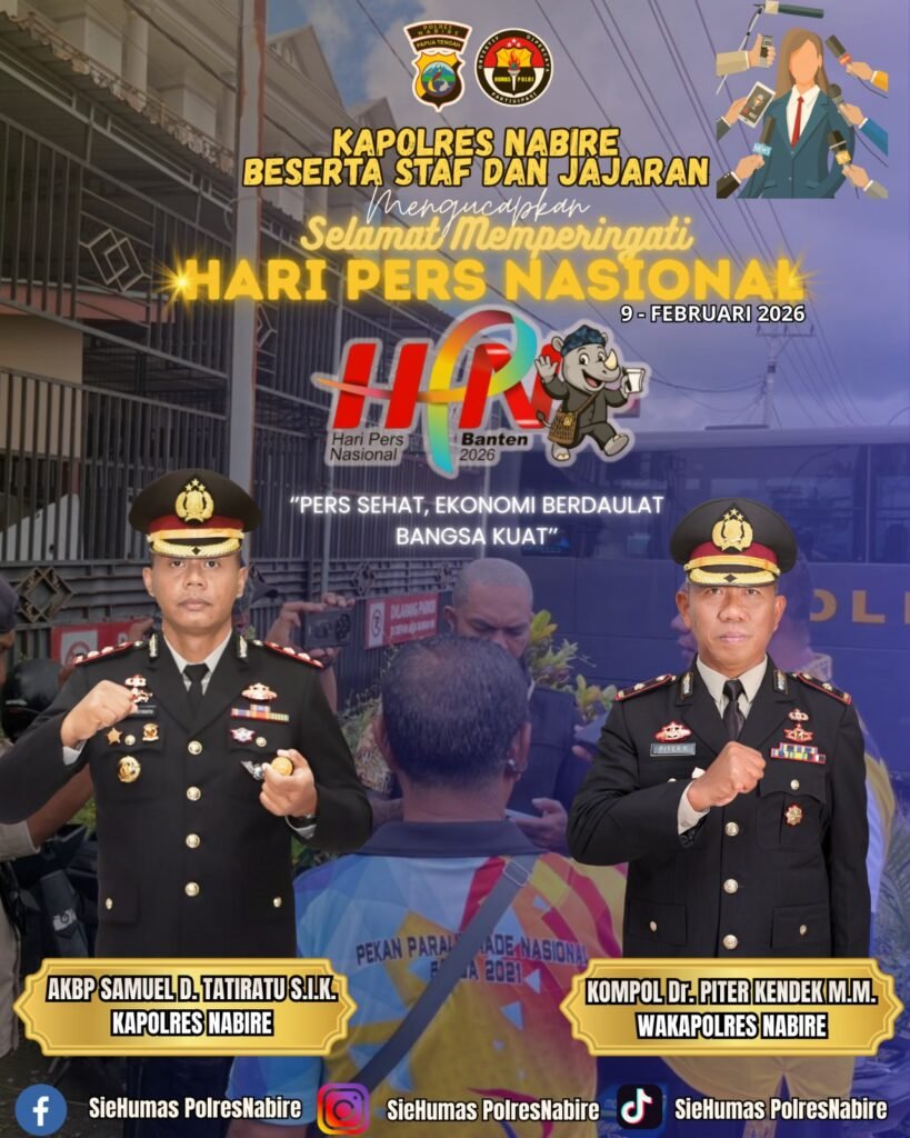 Kapolres Nabire Maknai Hari Pers Nasional 2026, Komitmen Perkuat Sinergi dan Keterbukaan Informasi