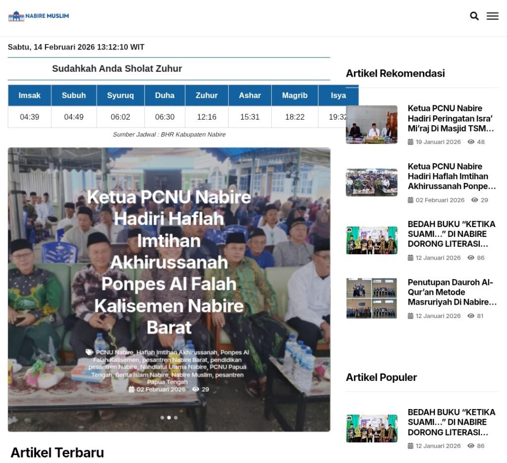 Sambut Ramadhan 1447 H, MUI Nabire Resmi Luncurkan Website dan Aplikasi Nabiremuslim.com